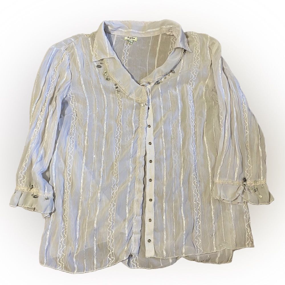 Women’s Agora Beaded Sheer Blouse